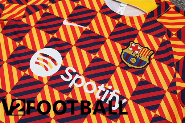 FC Barcelona Training T Shirt + Shorts Yellow 2023/2024