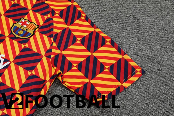 FC Barcelona Training T Shirt + Shorts Yellow 2023/2024