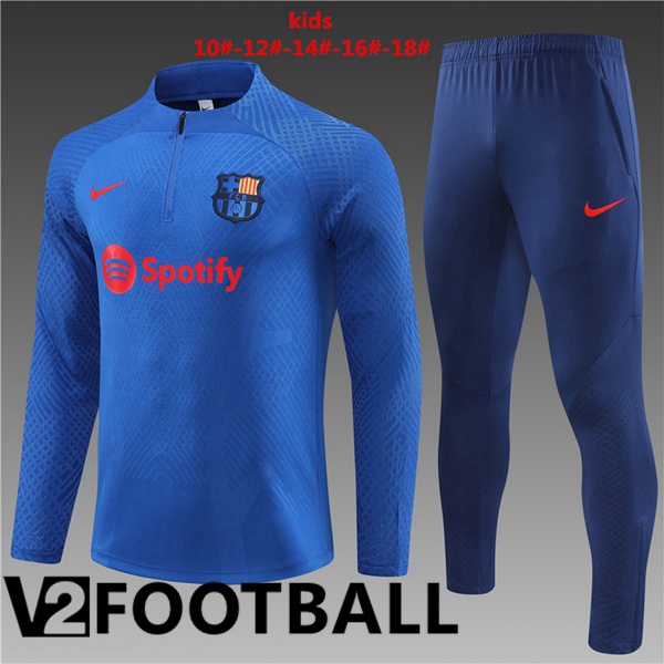 FC Barcelona Kids Training Tracksuit Suit Blue 2023/2024