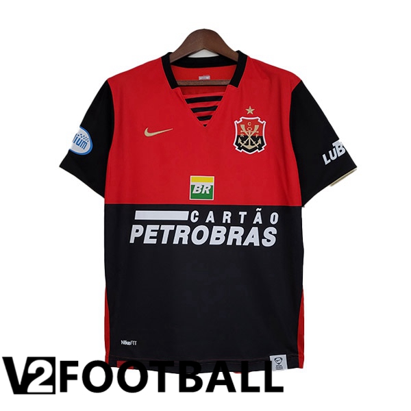 Flamengo Retro Soccer Jersey Home Red Black 2007-2008
