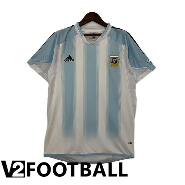 Argentina Retro Soccer Jersey Home Blue White 2004-2005