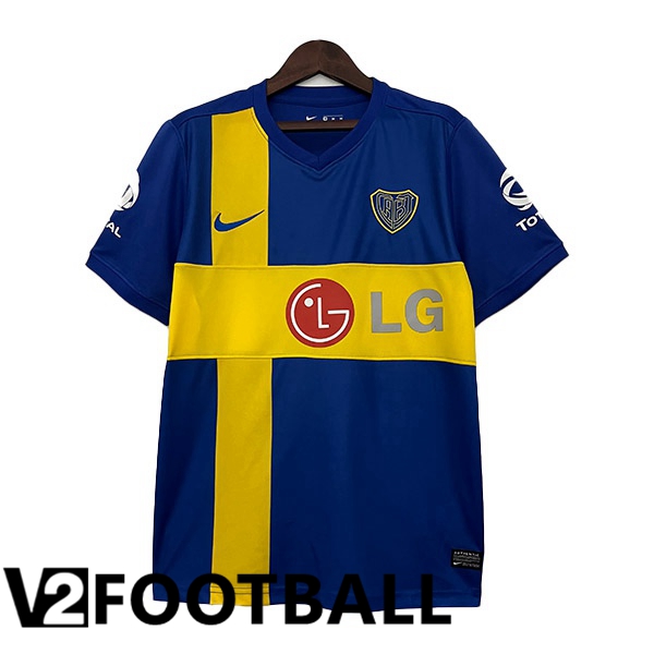 Boca Juniors Retro Soccer Jersey Special Edition Blue Yellow 2009-2010