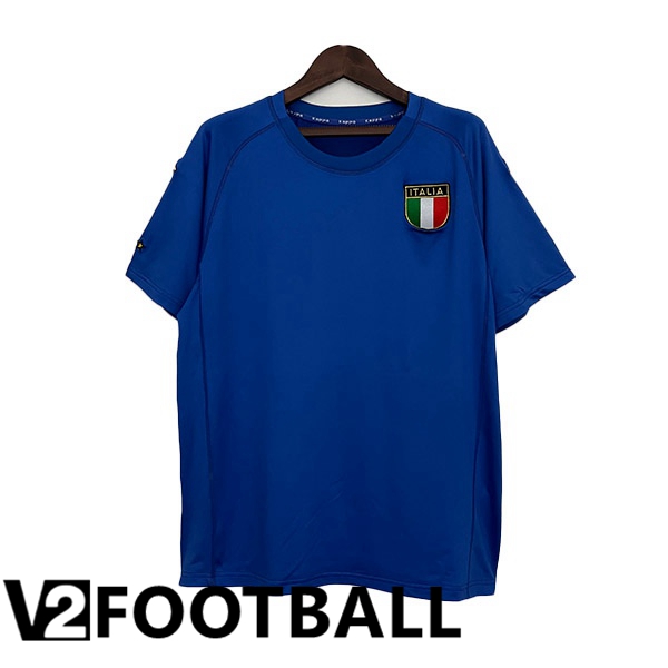 Italy Retro Soccer Jersey Home Blue 2000