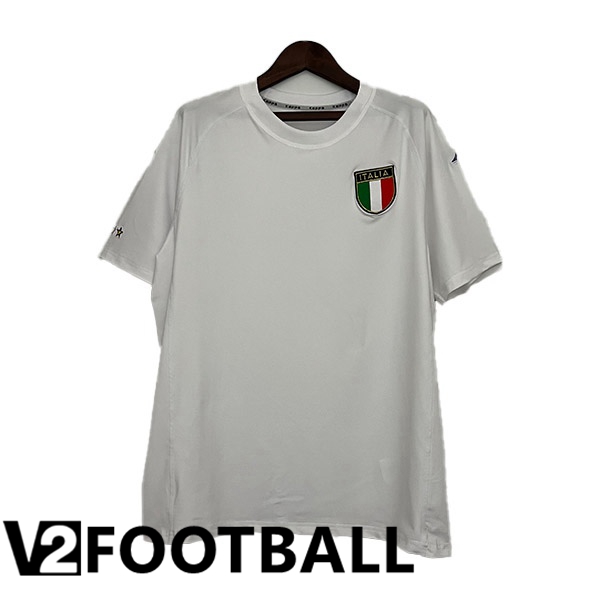Italy Retro Soccer Jersey Away White 2000