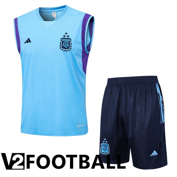 Argentina Soccer Vest + Shorts Blue 2023/2024