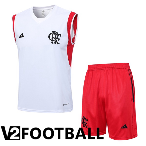 Flamengo Soccer Vest + Shorts White 2023/2024