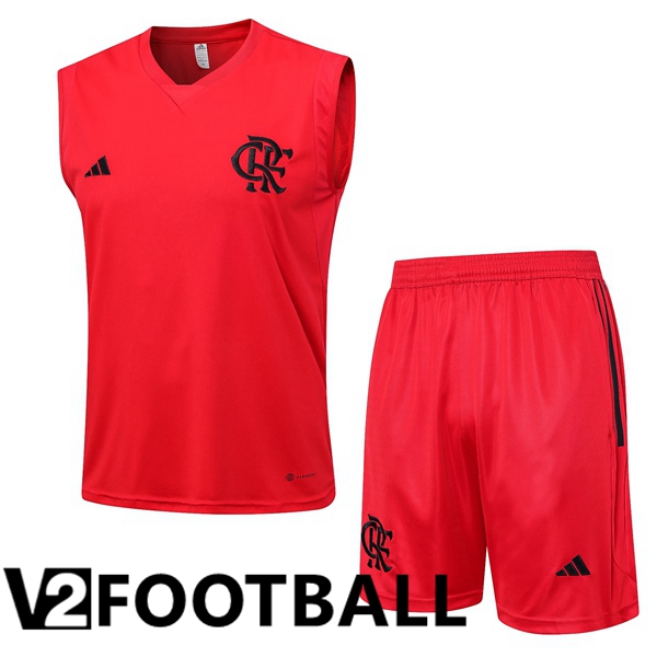 Flamengo Soccer Vest + Shorts Red 2023/2024
