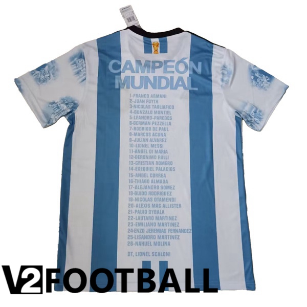 Argentina 3 Stars Football Shirt Commemorative Edition Blue 2022/2023