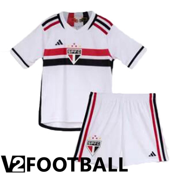 Sao Paulo FC Kids Football Shirt Home White 2023/2024