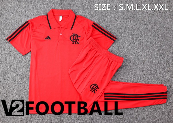 Flamengo Soccer Polo + Pants Red 2023/2024