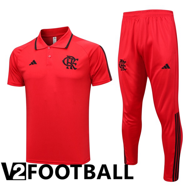 Flamengo Soccer Polo + Pants Red 2023/2024