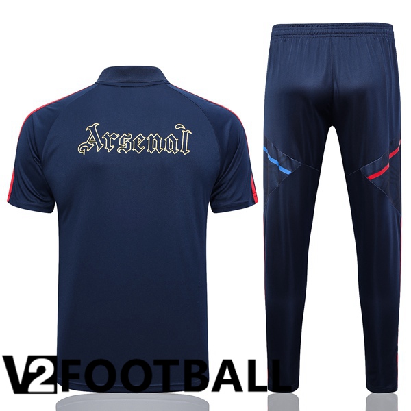 Arsenal Soccer Polo + Pants Royal Blue 2023/2024