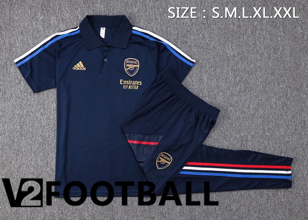 Arsenal Soccer Polo + Pants Royal Blue 2023/2024