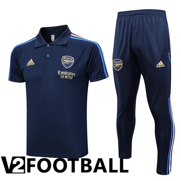 Arsenal Soccer Polo + Pants Royal Blue 2023/2024