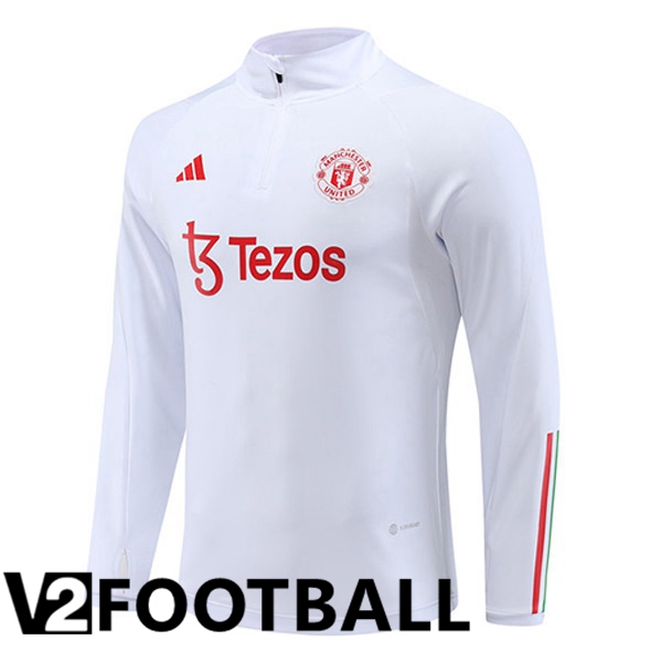 Manchester United Training Sweatshirt White 2023/2024