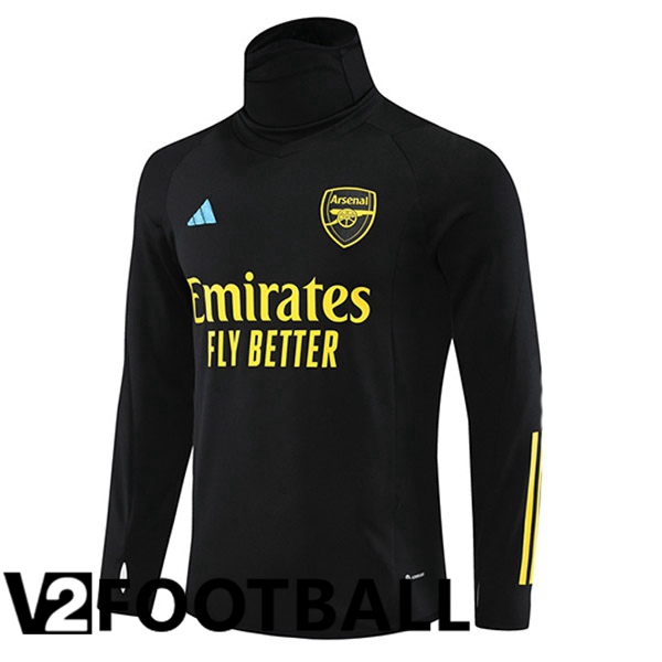 Arsenal High collar Training Sweatshirt Black 2023/2024