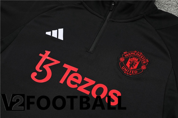 Manchester United Training Tracksuit Suit Black 2023/2024