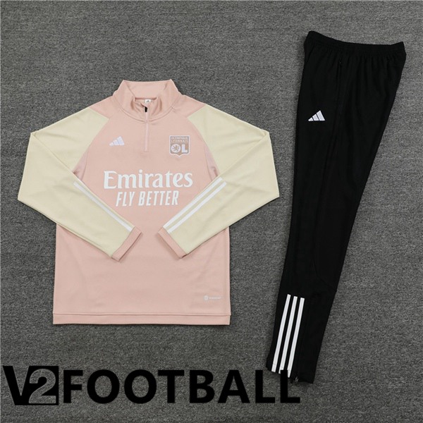 Lyon OL Training Tracksuit Suit Pink 2023/2024