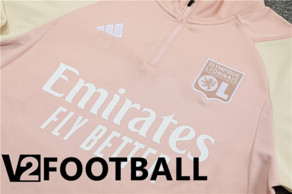 Lyon OL Training Tracksuit Suit Pink 2023/2024