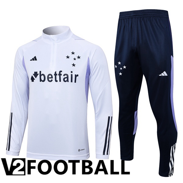 Cruzeiro EC Training Tracksuit Suit White 2023/2024