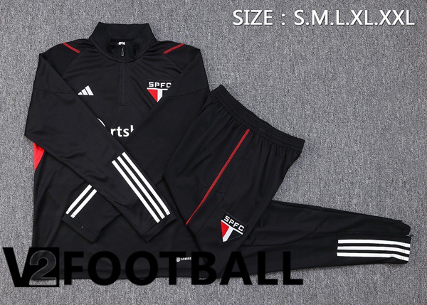 Sao Paulo FC Training Tracksuit Suit Black 2023/2024