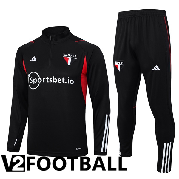 Sao Paulo FC Training Tracksuit Suit Black 2023/2024