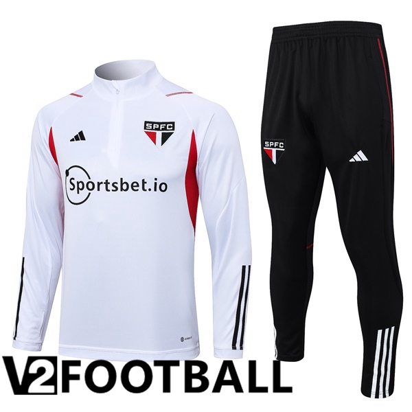 Sao Paulo FC Training Tracksuit Suit White 2023/2024