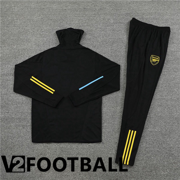 Arsenal High collar Training Tracksuit Suit Black 2023/2024