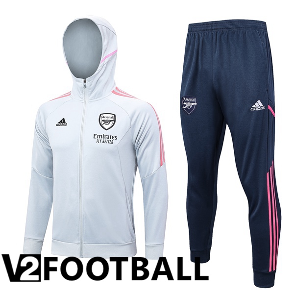 Arsenal Training Tracksuit Hoodie White 2023/2024