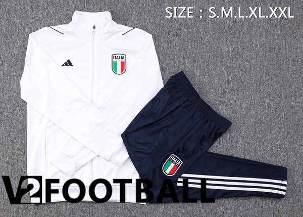 Italy Training Jacket Suit White 2023/2024