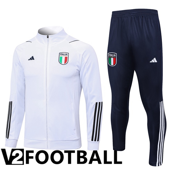 Italy Training Jacket Suit White 2023/2024