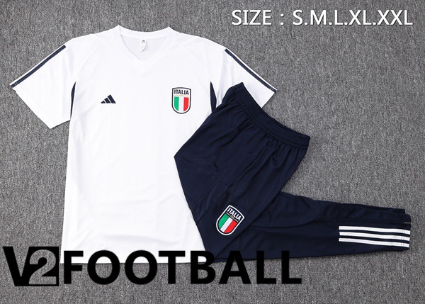 Italy Training T Shirt + Pants White 2023/2024