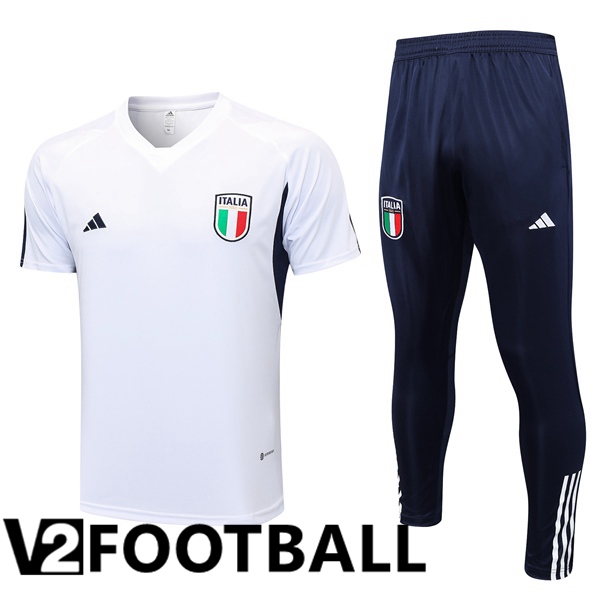 Italy Training T Shirt + Pants White 2023/2024