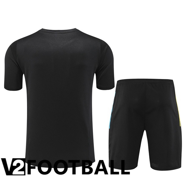 Arsenal Training T Shirt + Shorts Black 2023/2024