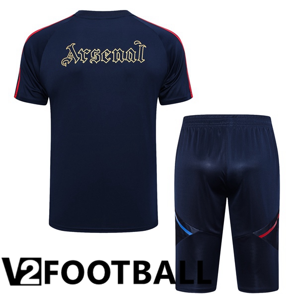 Arsenal Training T Shirt + Shorts Royal Blue 2023/2024