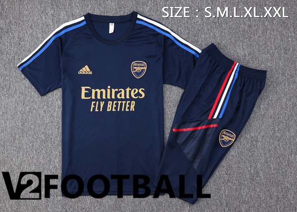 Arsenal Training T Shirt + Shorts Royal Blue 2023/2024