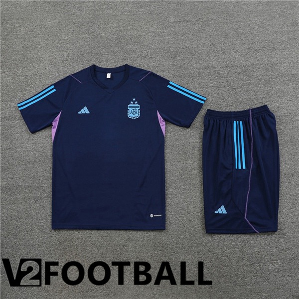 Argentina Training T Shirt + Shorts Royal Blue 2023/2024