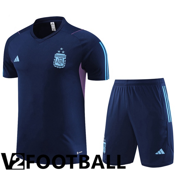 Argentina Training T Shirt + Shorts Royal Blue 2023/2024