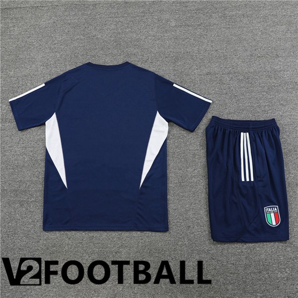 Italy Training T Shirt + Shorts Royal Blue 2023/2024