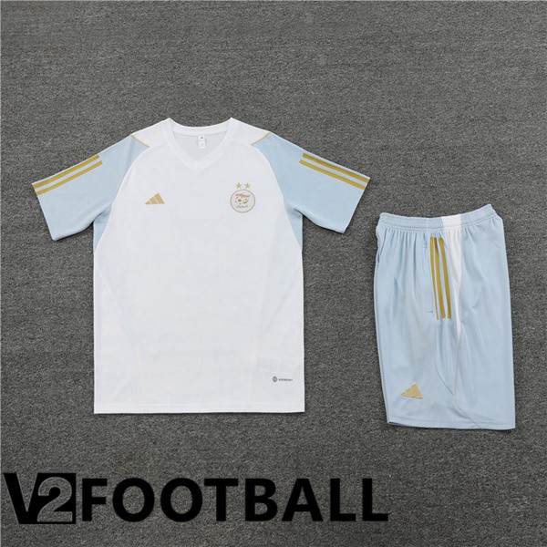 Algeria Training T Shirt + Shorts White 2023/2024