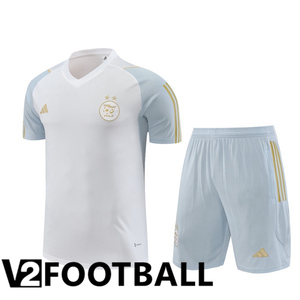 Algeria Training T Shirt + Shorts White 2023/2024