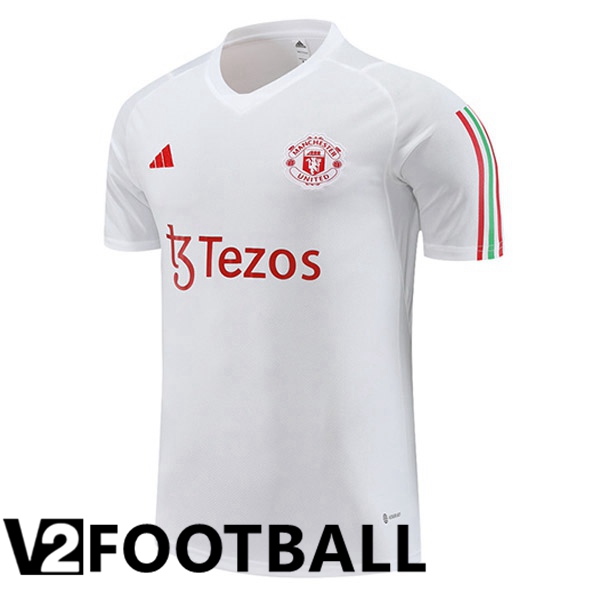 Manchester United Training T Shirt White 2023/2024