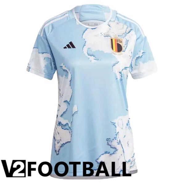 Belgium Womens Football Shirt Away Blue 2023/2024
