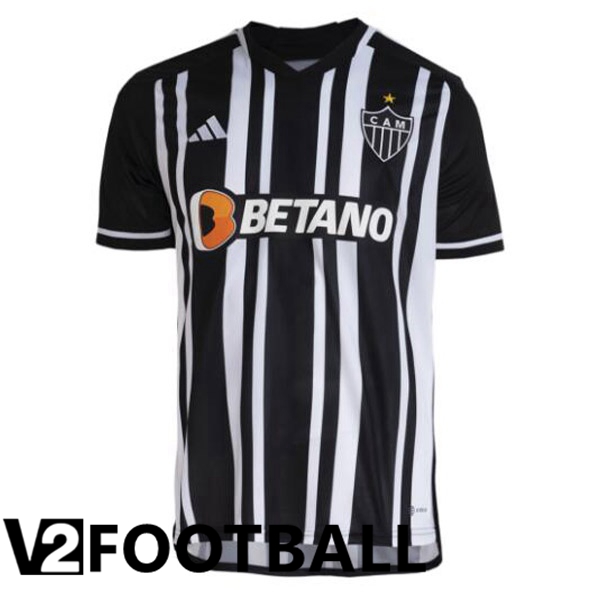 Atletico Mineiro Football Shirt Home Black White 2023/2024
