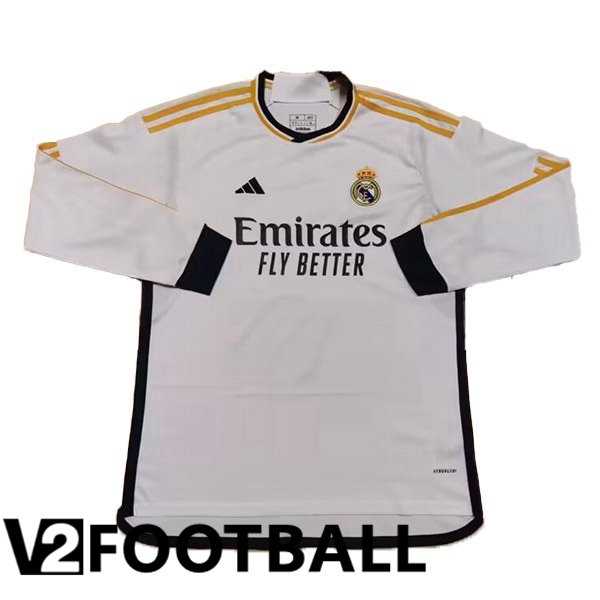 Real Madrid Football Shirt Home Long Sleeve White Leaked Version 2023/2024