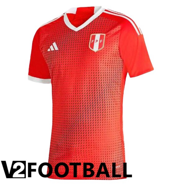 Peru Football Shirt Away Red 2023/2024