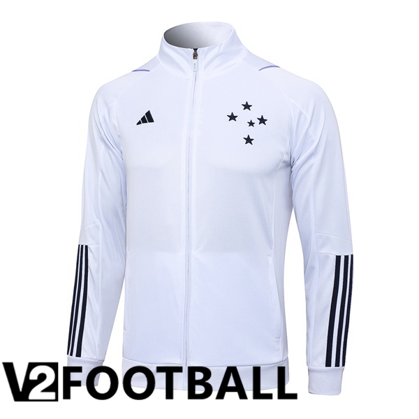 Cruzeiro EC Training Jacket White 2023/2024