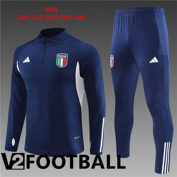 Italy Kids Training Tracksuit Suit Royal Blue 2023/2024