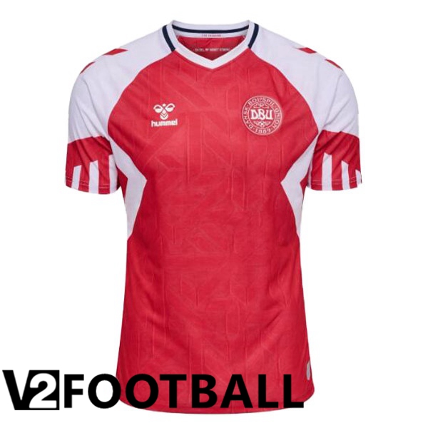 Denmark Football Shirt Home Red 2023/2024