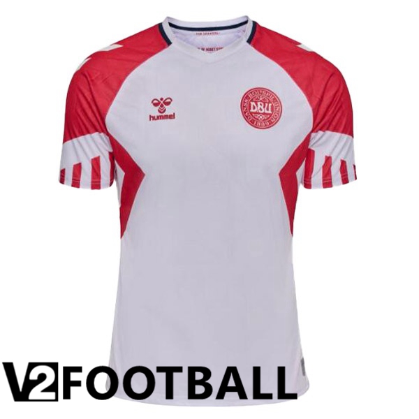 Denmark Football Shirt Away White 2023/2024